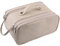 MKPCW kulturbeutel Damen Herren Kosmetiktasche kulturtasche Multifunktionale tragbare Make-up Tasche (Beige mittlere Größe)