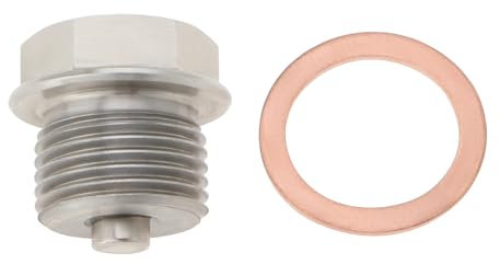 eMagTech M18 X 1,5 Mm Magnetische Ölablassschraube aus Edelstahl Ölablassschraube mit Kupfer-Quetschscheibe Ersatz für die Meisten Autos Und Motorräder