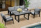 MeXo Gartenlounge Set Alu Plus Esstisch wetterfest, mit bequemer Neigung der Lehne