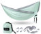 BTRWOR Hängematte Outdoor für 2 Personen | 300kg Traglast | Doppelhängematte mit Befestigungs-Set | Nylon Camping Reisehängematte | 290x170cm(Minzgrün)