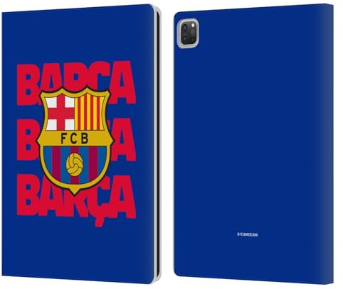 Head Case Designs Offizielle FC Barcelona Barca Wappen Graphics Leder-Wallet-Hülle Kompatibel mit Apple iPad Pro 13 M4 2024