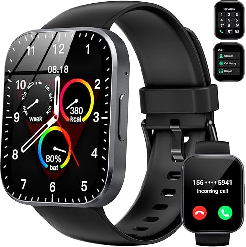 OUKITEL Smartwatch Uomo Donna, 1.91 Orologio Smartwatch con Effettua/Risposta Chiamate, 140+Modalità Sportive Impermeabile IP68, Smart Watch con Monitoraggio del SpO2/Sonno/Contapassi per IOS/Android