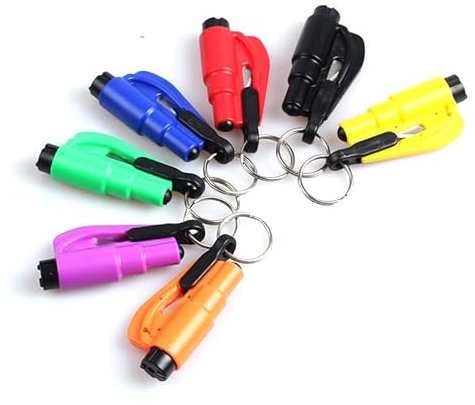 Strumento essenziale per rompere i finestrini dell'auto, 2 in 1, taglierino per cintura di sicurezza e martello di sicurezza, rompi vetri di emergenza, strumento essenziale per auto (nero)