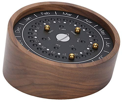 Trähantverkskalender med Elegant Design, Aluminiumlegering för Skrivbord