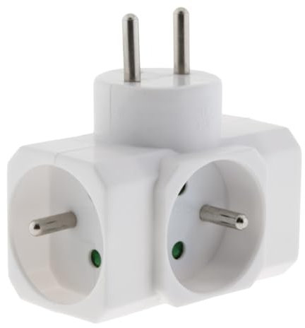 Multiprise triplite 16A 3680W 230V - blanc - Zenitech