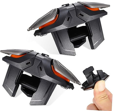 SEWACC Mobile Gamecontroller Auslöser Mit Ladekabel Und Schutzhandschuhen Hochempfindlicher Gaming Trigger Aus Elastischem Material Für Smartphone Kompatibel Ohne Handyhülle