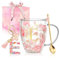 Regalo Donne Tazze da Caffè Regalo Compleanno Originale per Lei Tazze da Tè Espresso Personalizzate Regali Matrimonio Amicizia Carine Tazze in Vetro Doppia Parete Regali Natale Accessori Rosa
