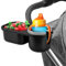 2-In-1 Universal Stroller Tray With Cup Holder & Snack Tray, 360-Degree Non-Slip Clamp, Fits All Strollers