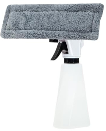 Escobilla limpiacristales – Limpiaparabrisas de limpieza de vidrio con botella de spray – Herramienta de raspador de vidrio multifuncional, equipo de lavado para puerta, espejo, parabrisas, encimera