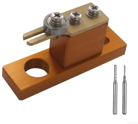 Geige Purfling Nutfräser Teile mit zwei Fräsern für elektrische Nutschneiden und Reparaturarbeiten (Gold)