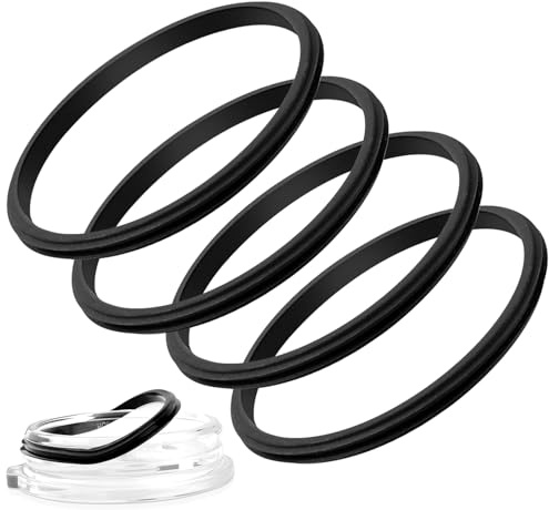 4 Stück Dichtungsringe Set Silikondichtung Ersatzteil, Schwarz Dichtungsring Trinkflasche Ersatz Dichtungen, Aus Lebensmittel-Silikon, Thermobecher Ersatz Dichtungen für Kaffeebecher Deckel (30oz)