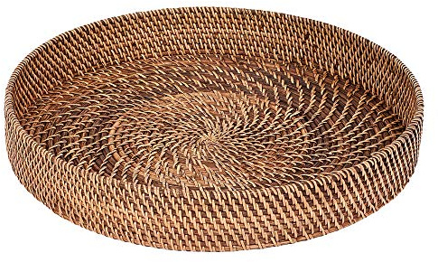 Tablett Lombok Natural D30cm Tischtablett Dekotablett Handarbeit Geflochten