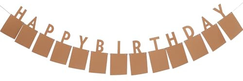 Amosfun Happy Birthday Girlande Aus Kraftpapier - Elegantes Banner FüR Geburtstagsfeiern, Vielseitige Deko FüR Kinder Und Erwachsene, Kreative Foto-Dekoration FüR Besondere Momente