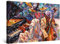 Startonight Impression Sur Toile Lumineux Peinture Orange de Musique Jazz - Tableau Abstrait - Decoration Murale Salon Moderne - Image sur Toile - 60 x 90 cm Idée Cadeau Élégante et Originale