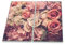2 placas de cocina de cerámica con rosas multicolor, 2 x 30 x 52 cm