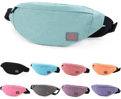 TINYAT Gürteltasche Bauchtasche Handy Hüfttasche für Wandern Reise Outdoor Aktivitäten für Damen und Herren,T201 (Grün/201)
