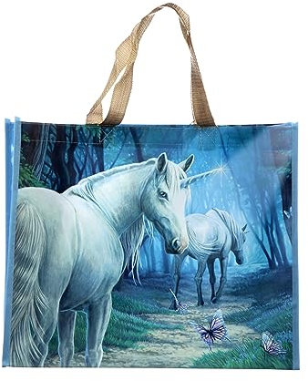 Puckator Einkaufstasche Shopper Einhorn Wanderung, Maße ohne Griffe (H X B X T) 33 x 40 x 16 cm; pflegeleicht und strapazierfähig, nachhaltige Alternative zur Plastiktüte, vielfach wiederverwendbar