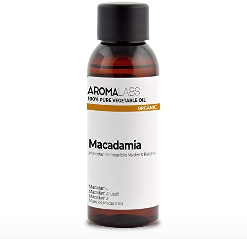 ORGANIC - MACADAMIA Oil - 50mL - 100% Pure, Natural, Cold Pressed and AB Certified - AROMA LABS (French Brand)