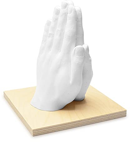 Lucky Hands® Sockel - Veredeln Sie Ihren 3D Handabdruck mit einem wunderschönen Sockel aus Holz (Holz, 16 x 16 cm)