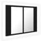 vidaXL LED Bad Spiegelschrank Badezimmerspiegel Badspiegel Spiegel Badschrank Badezimmerschrank Hängeschrank Wandschrank Schwarz 60x12x45cm Acryl