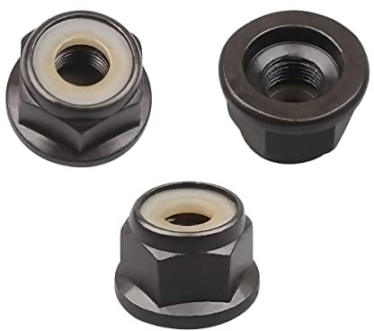 Realman 2 unids rosca izquierda M12 x P1.5 nylon bloqueo hoja tuerca perno para Stihl FS44 FS160 FS180 FS220 FS240 FS300 FS310 FS350 FS360 FS400 FS410 FS450 FS460 FS490
