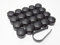 Partsdealers® Runde Radmutternabdeckungen für Audi A1 A3 A4 A5 A6 A7 A8 TT Q3 Q5 Q7 17 mm (schwarz matt)