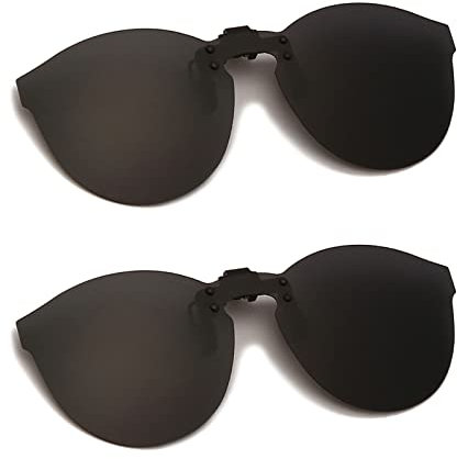 YAMEIZE Sonnenbrille Clip Frameless Flip Up Sonnenbrille Herren und Damen Polarisierte Linse Geeignet für den Außenbereich…