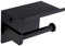 HomeHeng Porte Papier Toilettes avec Etagère,Noir Mat Support Papier Toilette SUS 304 Acier Inoxydable Auto-adhésif ou Installation Murale,F92803MB