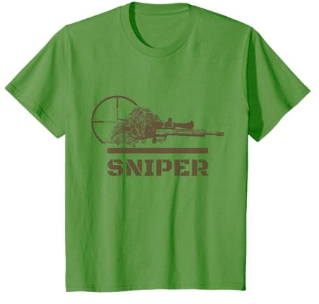 Sniper Ghillie Suit e Reticle Maglietta militare Maglietta