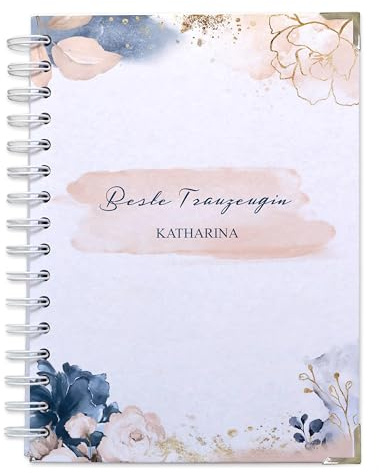 Feenstaub Notizbuch A5 personalisiert, Tagebuch mit Namen, bullet journal, journaling, To-Do Liste Spiralbuch, handmade Schreibbuch kariert, hübsche Notizbücher a5 liniert, dotted