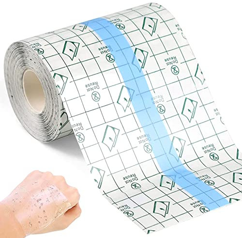 Heridas Impermeable Cinta,10cm x 10m Vendaje transparente impermeable Vendaje para Tatuajes,Cinta Adhesiva Médica Herida Rollo de Película Impermeable para deportes natación ducha