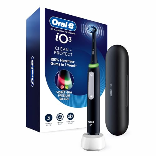 Oral-B iO3 Electric Toothbrush (1) with (1) Ultimate Clean Brush Head and (1) Charger