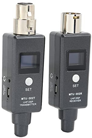 U3 Drahtloses Mikrofonsystem, 2,4 GHz Wireless XLR Mikrofon Sender Empfänger Wiederaufladbar Kompatibel für Shure Dynamisches Mikrofon, Audio Mixer und SLR Kamera, PA System