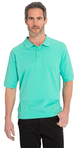 JP 1880 Herren große Größen Übergrößen Menswear L-8XL Poloshirt, Basic, Bauchfit, Piqué, XXL bis 10XL türkis 3XL 712617440-3XL