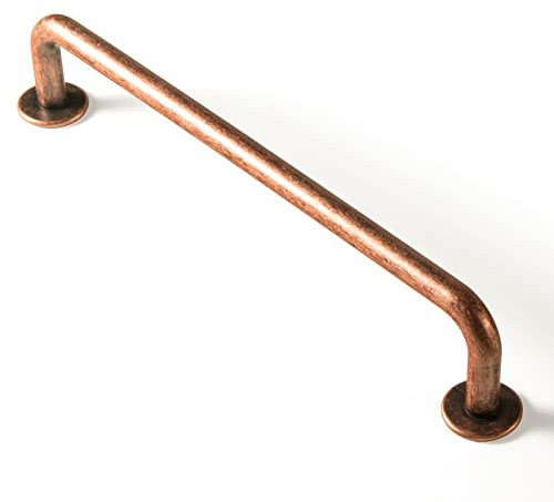 Goo-Ki 6 Pack Antique Copper Cabinet Pull Dark Copper Drawer Handles,6.3 inch Solid Vintage Copper Bar Pulls Red Bronze Kitchen Hardware for Dresser Wardrobe Cupboard 9338AC-160