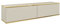 3E 3xE living.com Hängendes TV Schrank - Modernes Design mit Push-to-Open-Funktion. Farbe: BEIGE, D: L: 135 cm, H: 30 cm, T: 32 cm. TV Lowboard, TV Board, TV Sideboard Hängend, Wandschrank hängend