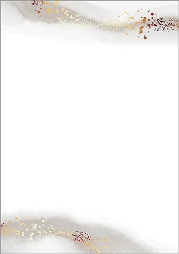 SIGEL DP625 Hochwertiges Motivpapier, Druckerpapier Water color gold beige, A4, 100 Blatt, Motiv beidseitig, 90 g/m², aus nachhaltigem Papier