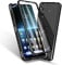 MeiyueEr Case for Sony Xperia 1 V - Magnetic Adsorption Metal Bumper Flip Cover with 360 Degree Protection Double Sides Transparent Tempered Glass Mobile Phone Case - Black