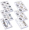 Frebeauty Schmuck-Organizer-Tablett, stapelbare Samt-Schmucktabletts, Schubladeneinsätze, Ohrring-Organizer für Damen, Schmuckaufbewahrung, Vitrine für Ringe, Ohrstecker, Halsketten, Weiß, 6 Stück