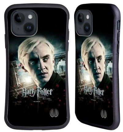 Head Case Designs Offizielle Harry Potter Draco Malfoy Deathly Hallows VIII Hybride Handyhülle Hülle Huelle kompatibel mit Apple iPhone 15