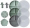 Moonkie Platos Bebe Silicona, 3 Piezas Plato Antivuelco Bebe, con Tenedor y Cuchara, Plato Ventosa Bebe, Apto para Lavavajillas,Refrigeradores y Microondas(Menta/Verde grisáceo/Gris lunar)