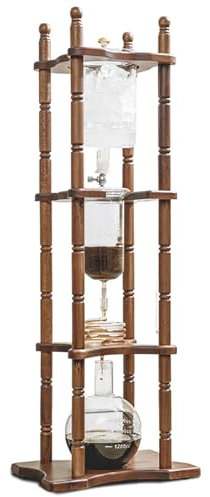 Amhuui Cafetière À Goutte À Glace, Cafetière À Café Ou À Thé Glacé De Grande Capacité De 3 L/101,4 Oz, Carafe En Verre Durable Avec Filtre, Tour De Café À Infusion Froide Avec Goutteur Glacé