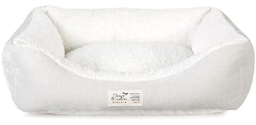 Generisch Hundecouch mit Schloss “Renew” 55cm - Hundebett für Kleine, Mittelgroße und Grosse Hunde - Hundesofa aus Recycelten Materialien (Creme)