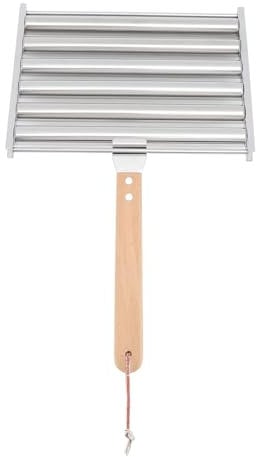 Hot Dog Roller Rack aus Edelstahl mit 4 Spießen, Leicht zu Reinigendes Grillwerkzeug für Taquitos und Bratwürste (Mittel)