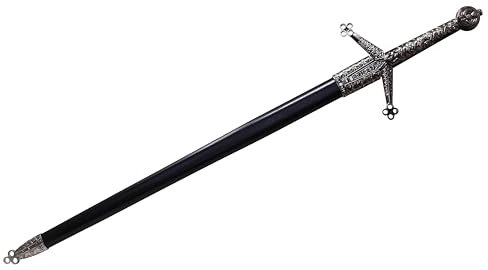 Deko Ritterschwert mit Scheide Ritter Schwert Dekoration Mittelalter Templer Freimaurer Knight Sword Kostümzubehör Cosplay