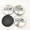 ZGCYK 4 Stück Radnabenkappen für OZ Racing M595 O.Z 62MM Felgendeckel Radkappen Reifen Felgen Radnabenabdeckung Zubehör,SilverBlack