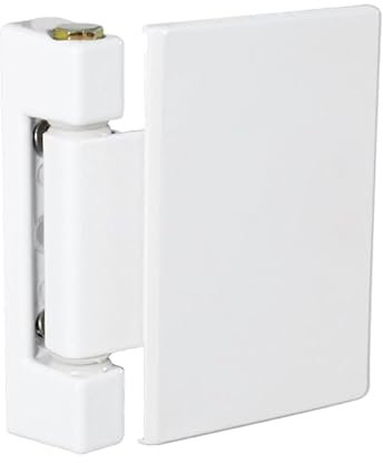 Monlech Bisagra de bandera de puerta, bisagra de PVC resistente para puerta y ventana de acero plástico, ajustable de 17 a 20 mm, color blanco