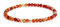 BERGERLIN Karneol Armband echt mit 925 Sterling Silberperle - facettierte Perlen - Größe XS