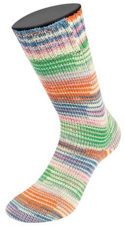 LANA GROSSA Meilenweit Seta Asia | Hochwertiges Sockengarn mit Seide | Handstrickgarn aus 55% Schurwolle (Merino), 25% Polyamid & 20% Seidenanteil | 100g Wolle zum Stricken & Häkeln, 420m Garn FB 3173