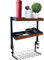 Niciksty Clamp on Desk Organizer Shelf, Desk Extender Side Table with Under-Desk Cable Management Tray, 2 Tier Desk Extension Shelving Unit with Adjustable Storage Shelves for Desktop Accessories